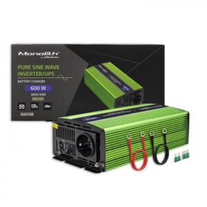 Qoltec Monolith maitinimo adapteris / inverteris Automatinis 600 W Žalia - Image 2