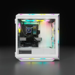 Corsair iCUE 5000T RGB „Midi Tower“ Balta - Image 3