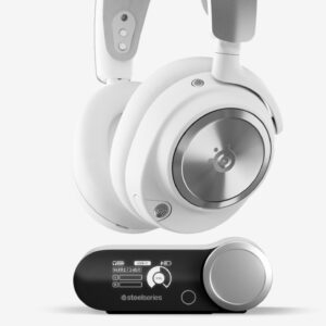 Steelseries Arctis Nova Pro Wireless Laisvų rankų įranga Vielinis ir Bevielis Su lankeliu Žaidimams Bluetooth Sidabras, Balta - Image 3