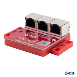 Switch PoE ATTE XPOE-3-11A 3 prievadų 10/100 Mbps Raudona