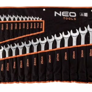 Neo Tools kombinuotieji veržliarakčiai 6-32 mm, 26 dalių rinkinys - Image 2
