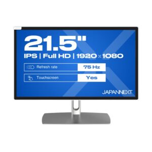 JAPANNEXT JN-IPS2152FHDR-C65W-FLD-T kompiuterio monitorius 54,6 cm (21.5") 1920 x 1080 pikseliai „Full HD“ LED Lietimui jautrus ekranas Pilka - Image 1