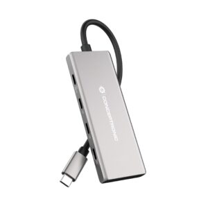 Conceptronic HUBBIES17G sąsajos šakotuvas USB 3.2 Gen 2 (3.1 Gen 2) Type-C 10000 Mbit/ai Pilka - Image 1