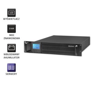 Qoltec 53946 Nepertraukiamo maitinimo šaltinis UPS RACK | 2kVA | 1600W | LCD - Image 3