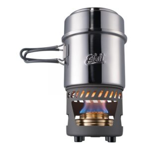 ESBIT Cookset with alcohol burner Stiklinis indelis 0,985 L Nerūdijančiojo plieno