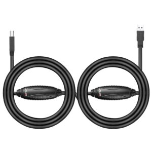 Lindy 43098 USB kabelis USB 3.2 Gen 1 (3.1 Gen 1) 10 m USB A USB B Juoda - Image 2