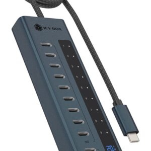 ICY BOX IB-HUB1450-C31 10000 Mbit/ai Antracitas