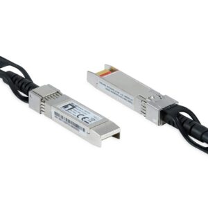 LevelOne DAC-0102 „InfiniBand“ arba pluoštinis optinis kabelis 2 m SFP+ Juoda - Image 1