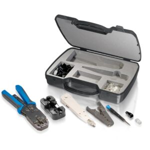 Equip 129504 kabelių užspaudimo replės Įrankių rinkinys Juoda, Mėlyna, Pilka, Balta