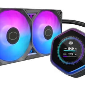 Cooler Master MasterLiquid Atmos II 240 LCD Black Procesorius Aušinimo skysčiu rinkinys 12 cm Juoda 1 vnt