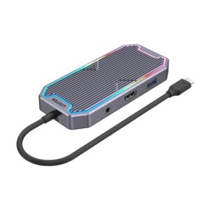 UNITEK uHUB S7+ Vielinis USB 3.2 Gen 2 (3.1 Gen 2) Type-C Pilka - Image 2