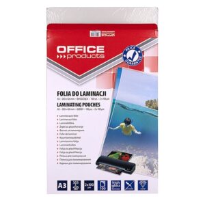 OFFICE PRODUCTS Laminavimo plėvelė, A3, 2x100 mikronų, blizgi, 100 lapų, skaidri - Image 2
