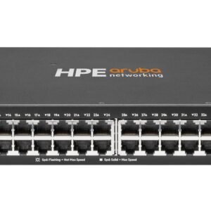 HPE Aruba Networking CX 6100 48G Class4 PoE 4SFP+ 370W Switch Valdomas L3 Gigabit Ethernet (10/100/1000) Maitinimas per Eternetą (PoE) 1U Juoda - Image 1