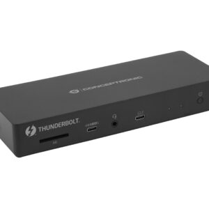 Conceptronic DONN30B knyginių kompiuterių dokas / jungčių replikatorius Vielinis Thunderbolt 4 Juoda