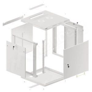 Lanberg WF01-6612-00S lentyna 12U Sieninis stovas Pilka - Image 2