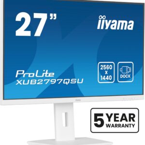 iiyama ProLite XUB2797QSU-W2 kompiuterio monitorius 68,6 cm (27") 2560 x 1440 pikseliai Quad HD LED Balta - Image 1