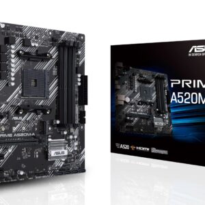 ASUS PRIME A520M-A II/CSM AMD A520 AM4 lizdas „micro ATX“