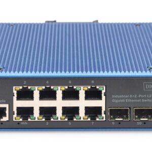 Digitus DN-651156 tinklo komutatorius Valdomas L2 Gigabit Ethernet (10/100/1000) Juoda, Mėlyna - Image 3