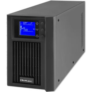 Qoltec 53981 Nepertraukiamo maitinimo šaltinis UPS internetu | Grynos sinusinės bangos | 2 kVA | 1,6 kW | LCD | USB