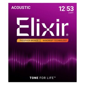 Elixir 16052 Phosphor Bronze Light NW - akustinės gitaros stygos (12-53)