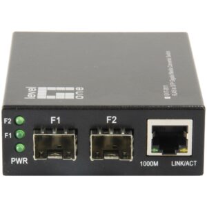 LevelOne GVT-2011 tinklo medijos keitiklis 1000 Mbit/ai Pilka - Image 2