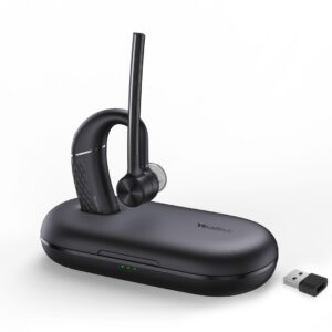 Yealink BH71 Pro USB-C/A Laisvų rankų įranga Bevielis Ausinės su kabliukais Biuras / skambučių centras C tipo USB Bluetooth Juoda