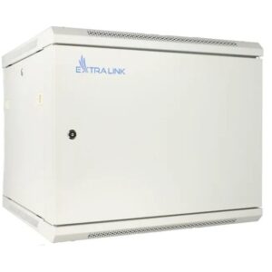 Extralink 19" 9U 600x450 ASP pilkos spalvos sieninė spinta - Image 2