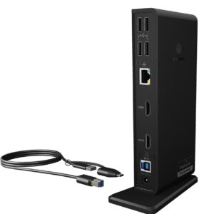 ICY BOX IB-DK2251AC Vielinis USB 3.2 Gen 2 (3.1 Gen 2) Type-A Juoda - Image 1