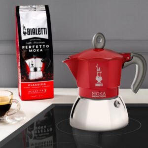 Bialetti Moka induction Mokos gaminimo indas 0,1 L Raudona, Sidabras - Image 3
