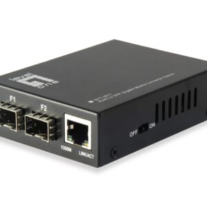 LevelOne GVT-2011 tinklo medijos keitiklis 1000 Mbit/ai Pilka - Image 1