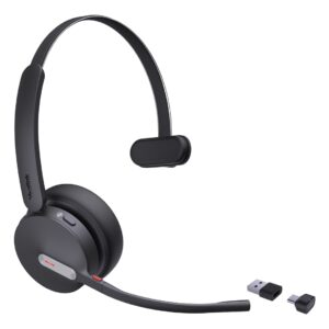 Yealink BH70 Mono Teams Laisvų rankų įranga Bevielis Su lankeliu Biuras / skambučių centras USB Type-C / USB Type-A Bluetooth Juoda - Image 2
