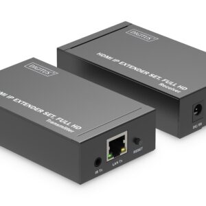 Digitus DS-55517 vaizdo ir garso signalų ilgintuvas AV siųstuvas ir imtuvas Juoda