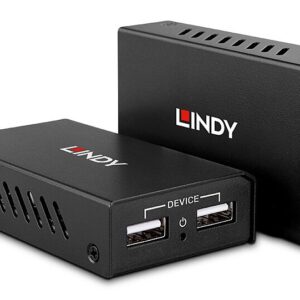 Lindy 43408 vaizdo ir garso signalų ilgintuvas AV siųstuvas ir imtuvas Juoda - Image 1