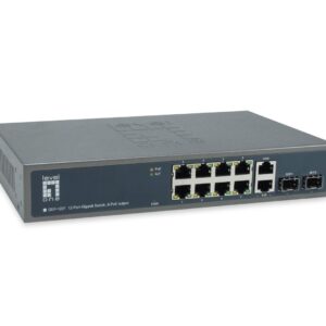 LevelOne GEP-1221 tinklo komutatorius Ne-valdomas Gigabit Ethernet (10/100/1000) Maitinimas per Eternetą (PoE) Juoda - Image 1