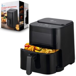 Extralink HOME AIR FRYER 5.2L EU SJ-520 gruzdintuvė Vienas 5,2 L 1600 W Karšto oro gruzdintuvė Juoda