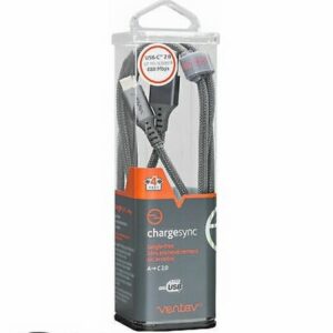 Kabelis Ventev 1.2M USB-A/USB-C sidabro spalvos 29406 - Image 1