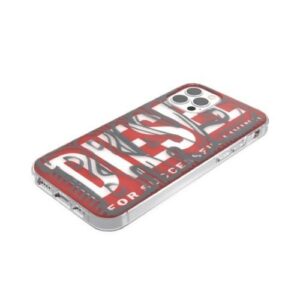 Diesel Snap Dėklas skaidrus AOP Apple iPhone 12 Pro Max czerwono-szary red-grey 42568 - Image 5