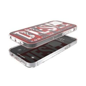Diesel Snap Dėklas skaidrus AOP Apple iPhone 12 Pro Max czerwono-szary red-grey 42568 - Image 6