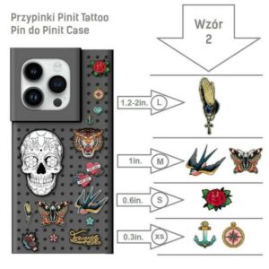 Przyrožinės spalvosi Pinit Tattoo Pin do Pinit DėklasWzór 2 - Image 3