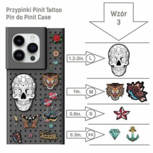 Przyrožinės spalvosi Pinit Tattoo Pin do Pinit DėklasWzór 3 - Image 3