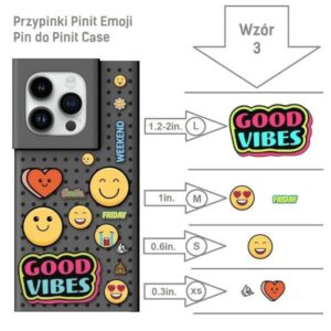 Przyrožinės spalvosi Pinit Emoji Pin do Pinit DėklasWzór 3 - Image 3