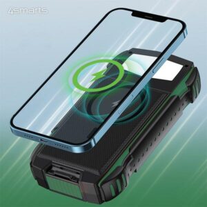 4smarts Powerbank Solarny TitanPackRugged UltiMag 20000mAh žalios spalvos 540244 - Image 4