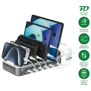 4smarts Team 100W Charging Station with Cable Set Space Gray - Image 5