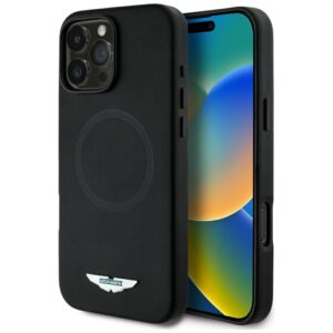 Dėklas Aston Martin HC FW Logo skirtas Apple iPhone 16 Pro MagSafe juodos spalvos - Image 1