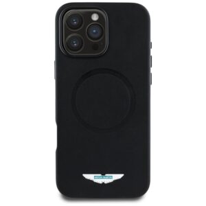 Dėklas Aston Martin HC FW Logo skirtas Apple iPhone 16 Pro MagSafe juodos spalvos - Image 3