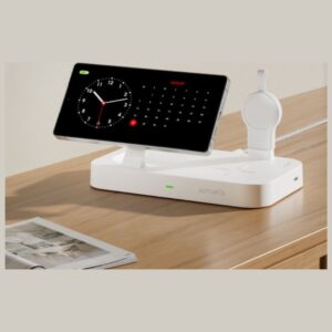 4smarts Qi2 Trident Charging Station with Charger for Galaxy Watch baltos spalvos - Image 2