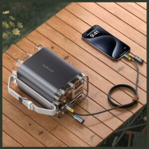 Kabelis USB-C 4smarts Explorer 3in1 240W 1.5m juodos spalvos - Image 3