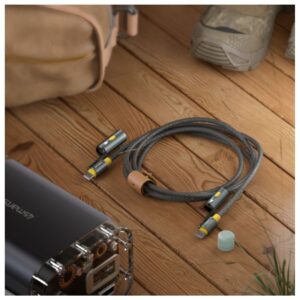 Kabelis USB-C 4smarts Explorer 3in1 240W 1.5m juodos spalvos - Image 4