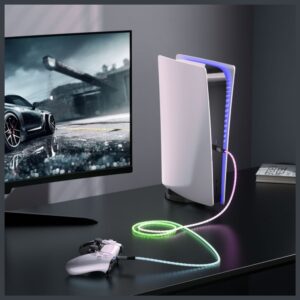 Kabelis 4smarts USB-C 60W 1.5m RGB - Image 3