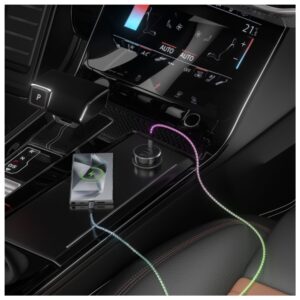 Kabelis 4smarts USB-C 60W 1.5m RGB - Image 4